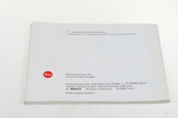 Leica Bedienungsanleitung für R8