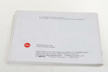 Leica Bedienungsanleitung für R8