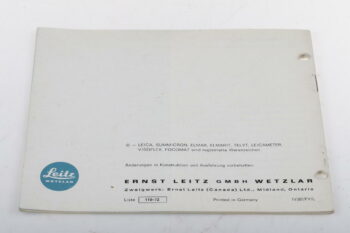 Leica Bedienungsanleitung für M4