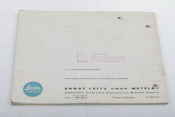 Leica Bedienungsanleitung für M4