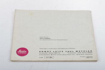 Leica Bedienungsanleitung für Leicaflex