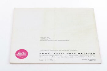 Leica Bedienungsanleitung für Leicaflex