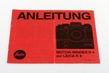 Leica Bedienungsanleitung für Motor-Drive R4