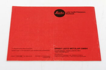 Leica Bedienungsanleitung für Motor-Drive R4