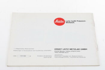 Leica Bedienungsanleitung Nützliches Zubehör zur R4