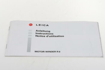 Leica Bedienungsanleitung für Motor-Winder R8