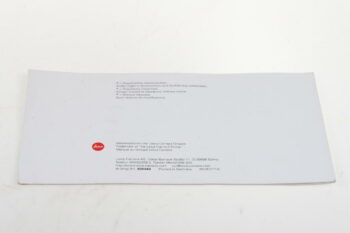 Leica Bedienungsanleitung für Motor-Winder R8