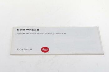 Leica Bedienungsanleitung für Motor-Winder R8