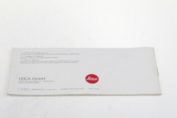 Leica Bedienungsanleitung für Motor-Winder R8