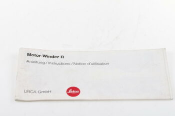 Leica Bedienungsanleitung für Motor-Winder R