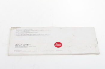 Leica Bedienungsanleitung für Motor-Winder R