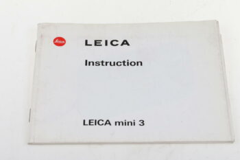 Leica Bedienungsanleitung für mini 3 Instruction englisch