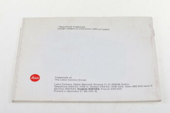 Leica Bedienungsanleitung für mini 3 Instruction englisch