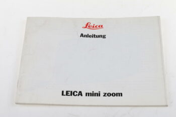 Leica Bedienungsanleitung für mini zoom