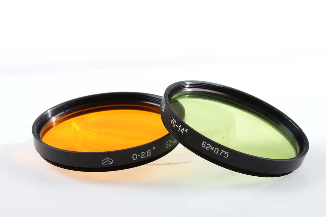 Orange- und Gelbgrünfilter Russisch 62mm