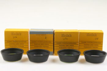 Kodak Gummi- Gegenlichtblenden mit Filter UV/R/Gr/G