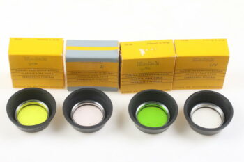 Kodak Gummi- Gegenlichtblenden mit Filter UV/R/Gr/G