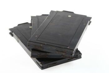 Holzkassetten für Glasplatten schwarz (12x22,5cm) - 6 Stück