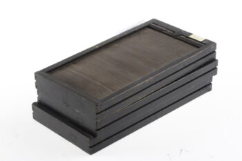 Gaumont Paris Holzkassetten für Glasplatten schwarz (10,5x20,3cm) - 3 Stück