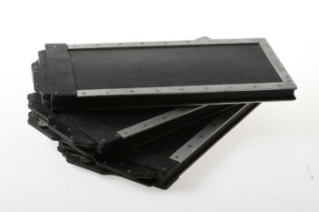 Holzkassetten für Glasplatten schwarz (11,5x24cm) - 3 Stück