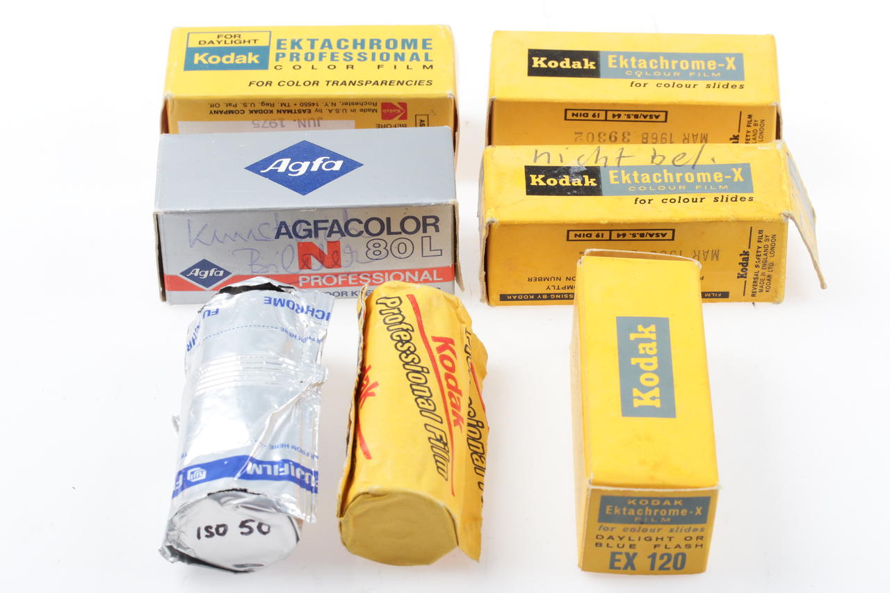 Konvolut diverse Color Dia Filme 120 Rollfilm Abgelaufen - 7 Stück