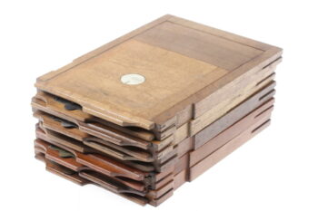 Holzkassetten für Glasplatten - 5 Stück