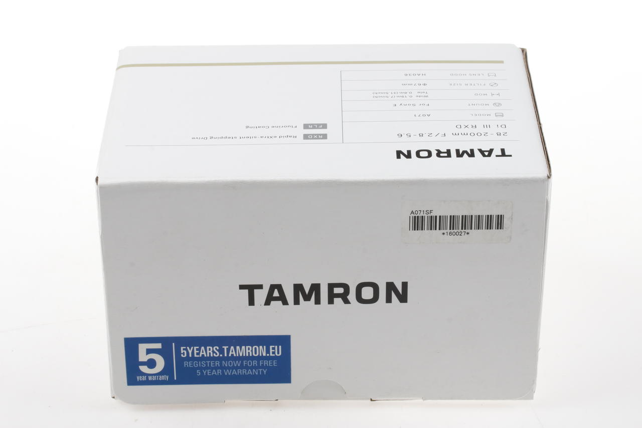 Tamron 28-200mm f/2,8-5,6 Di III RXD Sony FE - #160027