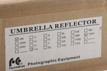 FalconEyes Schirm weiß/schwarz 170cm