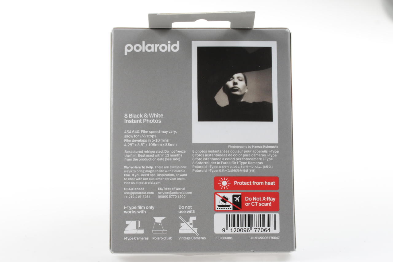 Polaroid i-Type B&W Film 8 Bilder - Ablauf 02/25