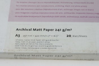 Tetenal Archival Matt Paper 241g A3 20Blatt