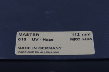 B+W UV Haze 010 MRC nano Master 112mm