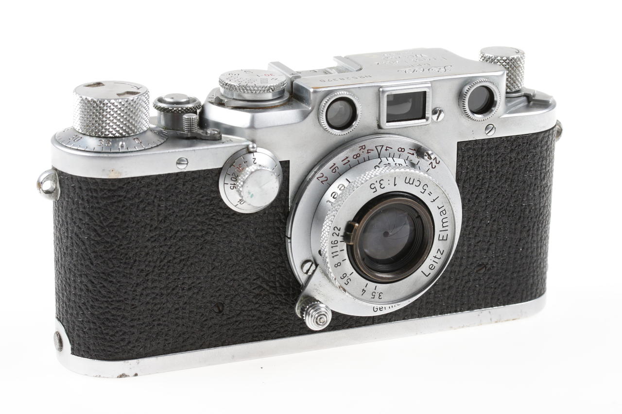Leica IIIf Sucherkamera mit Elmar 5cm f/3,5 Red Scale - #528370