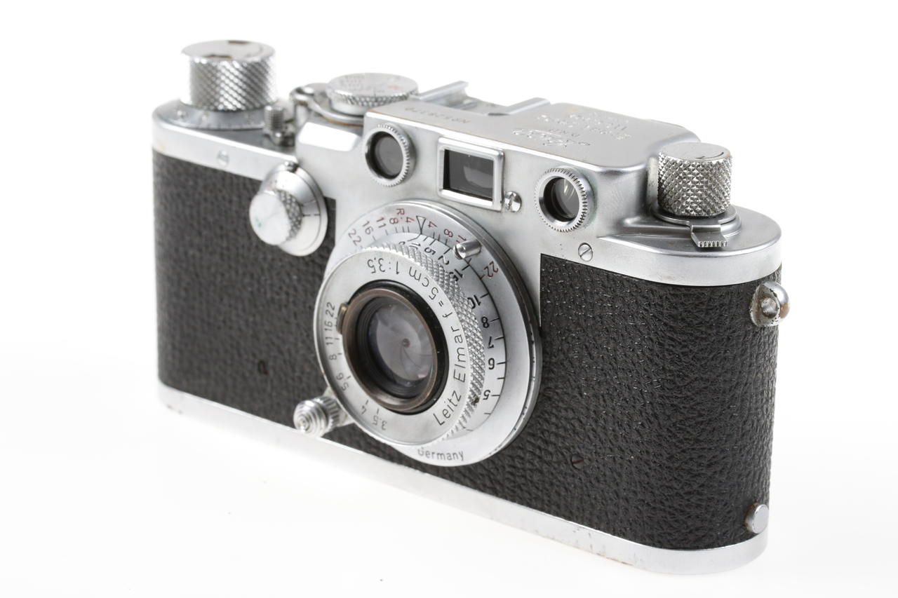 Leica IIIf Sucherkamera mit Elmar 5cm f/3,5 Red Scale - #528370