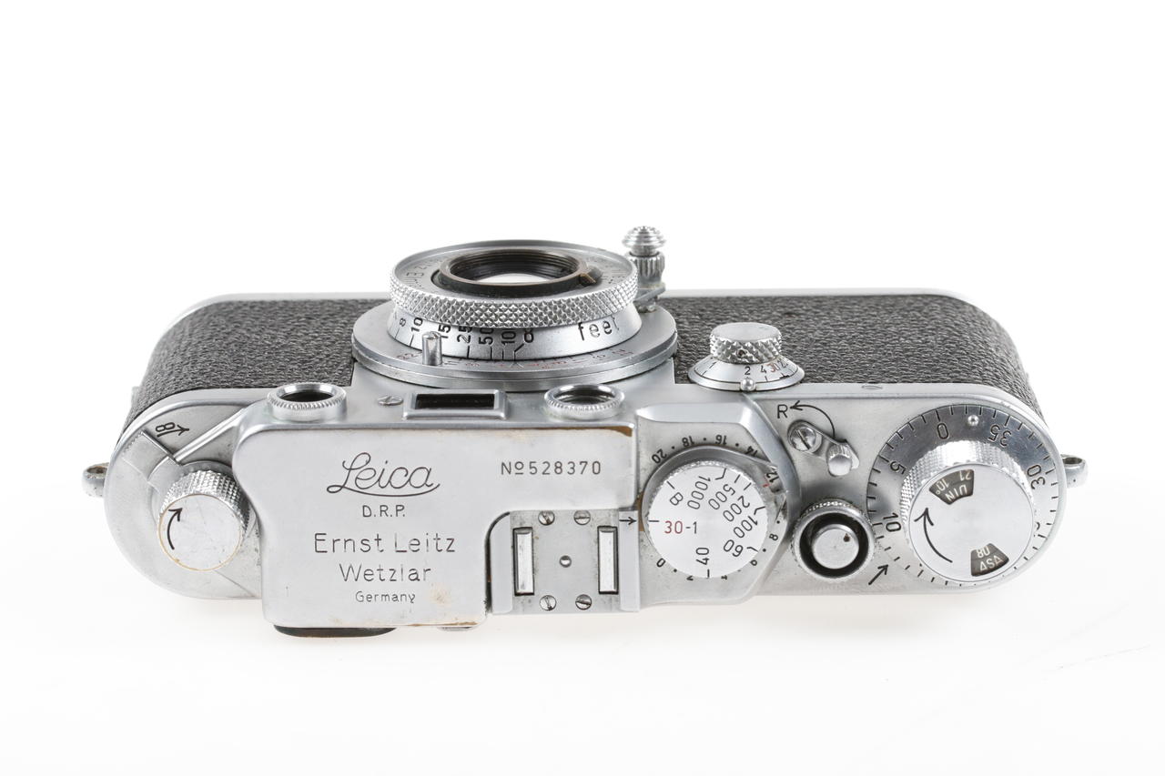 Leica IIIf Sucherkamera mit Elmar 5cm f/3,5 Red Scale - #528370