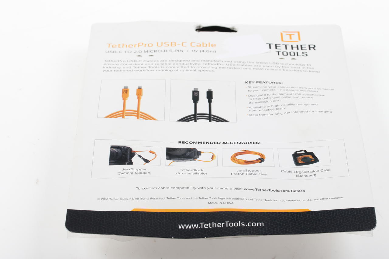 Tether Tools Teter Pro USB-C auf 2.0 Micro-B 5-Pin