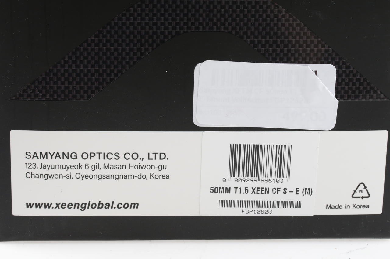 Samyang XEEN CF 50mm T1,5 Sony E-Mount Vollformat - #FGP12628