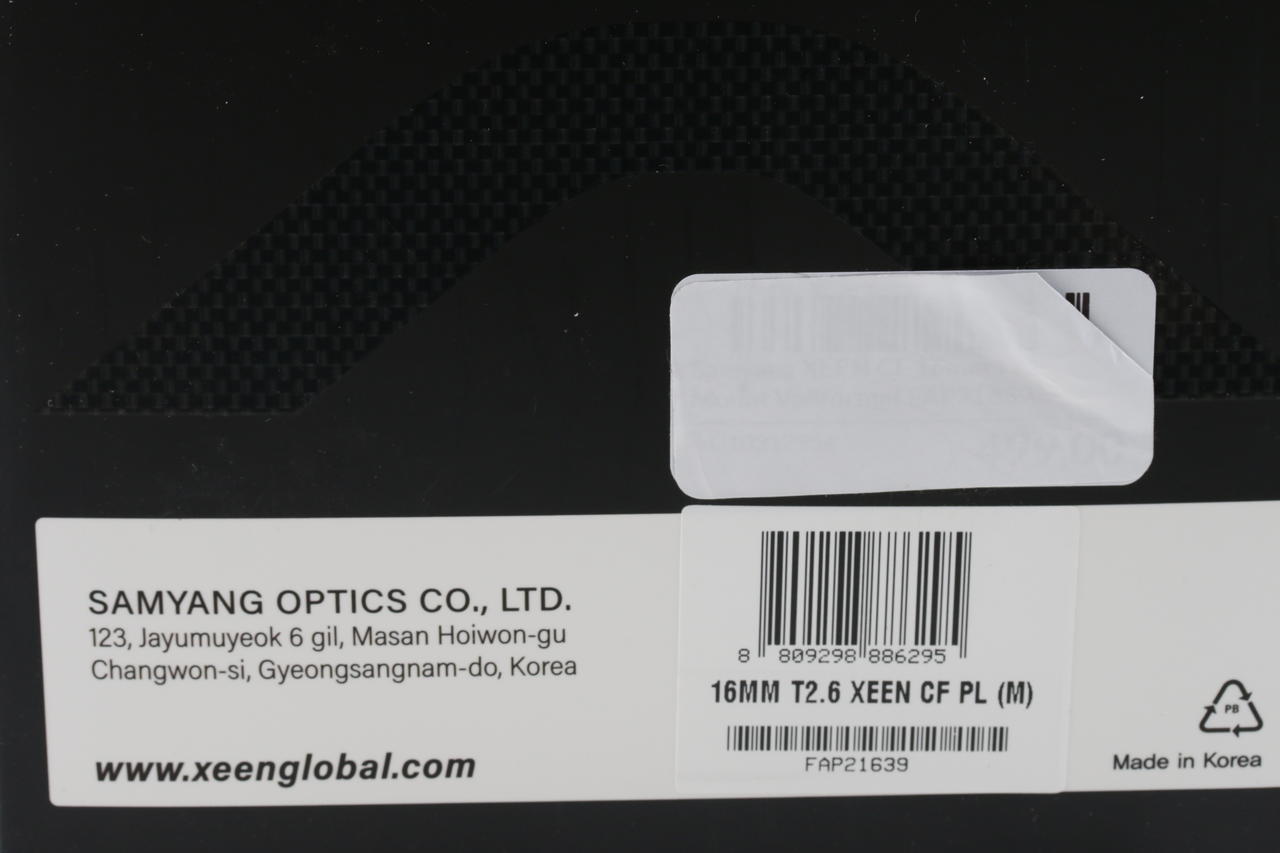 Samyang XEEN CF 16mm T2,6 PL Mount Vollformat - #FAP21639