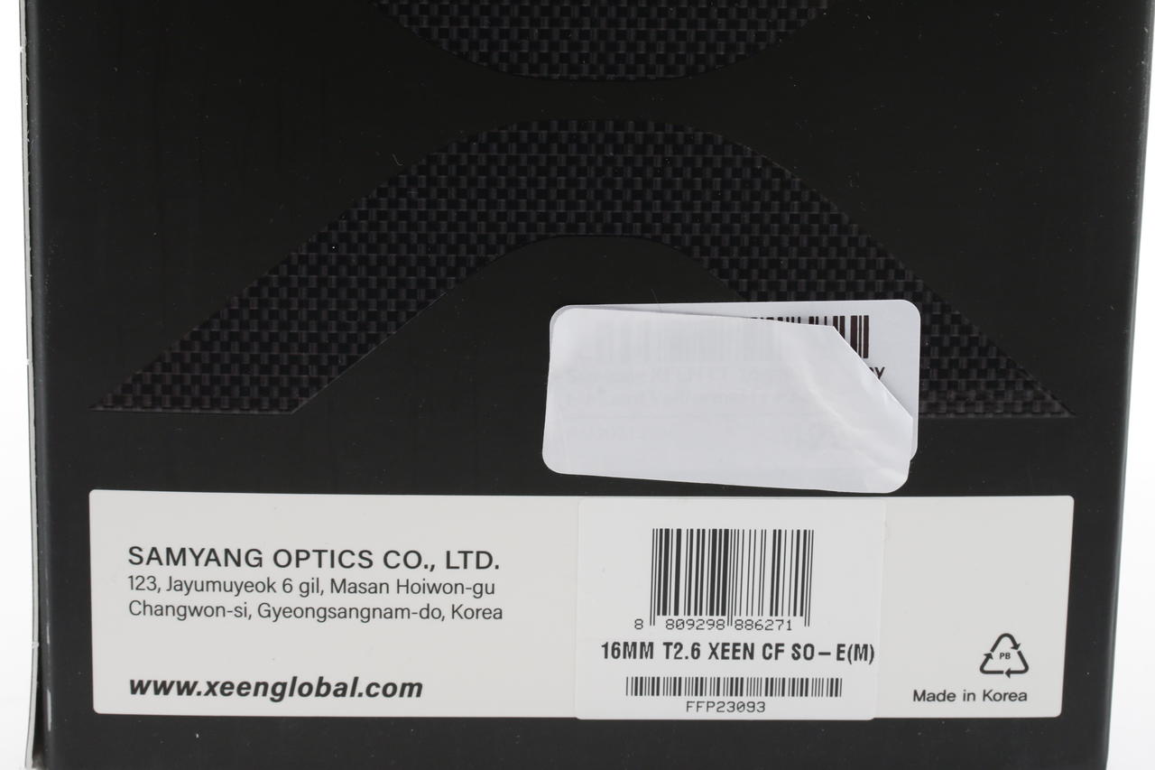 Samyang XEEN CF 16mm T2,6 Sony E-Mount Vollformat - #FFP23093