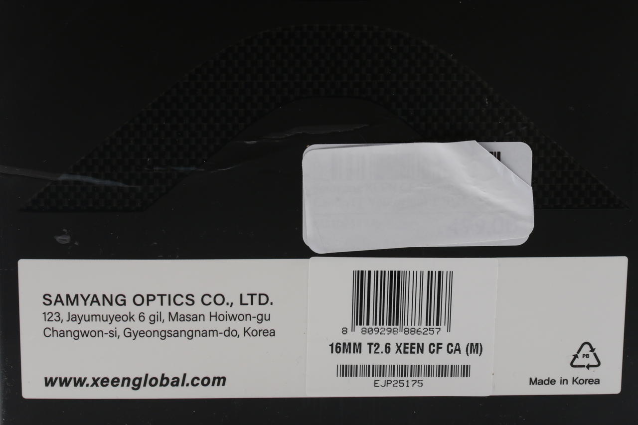 Samyang XEEN CF 16mm T2,6 Canon EF Vollformat - #EJP25175