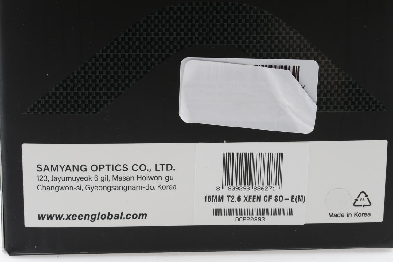 Samyang XEEN CF 16mm T2,6 Sony E-Mount Vollformat - #DCP20393