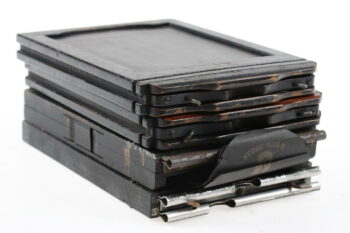 Holzkassetten für Glasplatten schwarz 10,2 x 15,3cm - 4 Stück