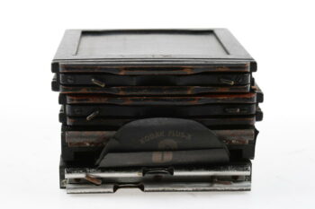 Holzkassetten für Glasplatten schwarz 10,2 x 15,3cm - 4 Stück