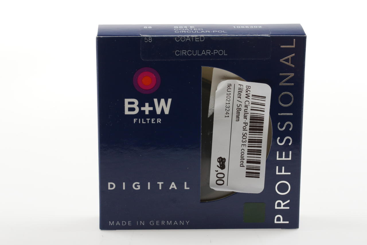 B&W Cirular-Pol S03 E coated Filter / 58mm