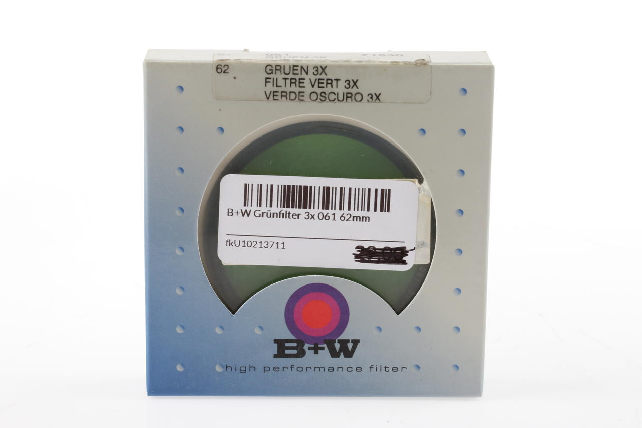 B+W Grünfilter 3x 061 62mm