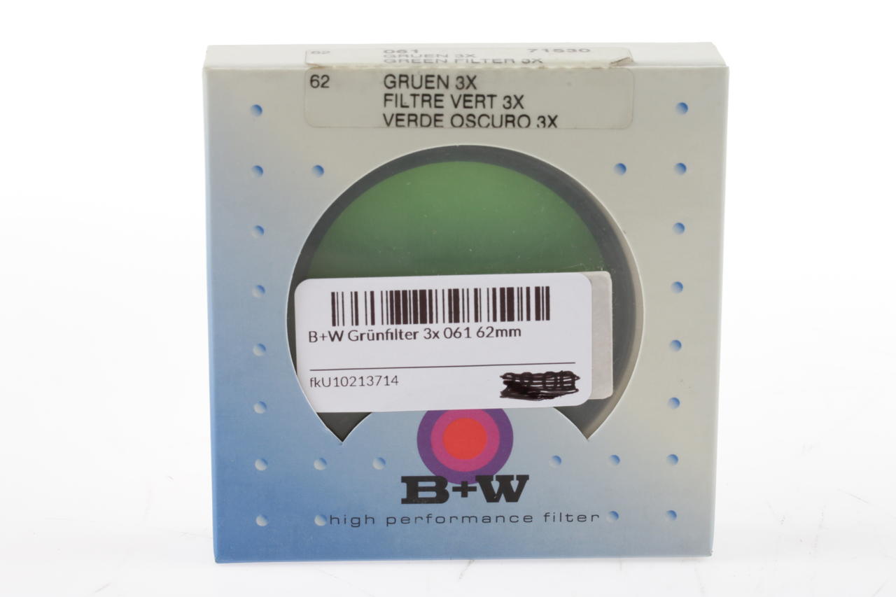 B+W Grünfilter 3x 061 62mm