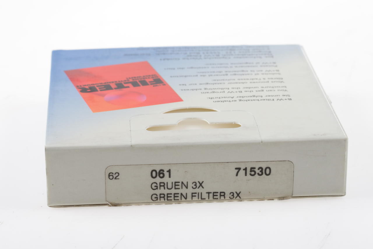 B+W Grünfilter 3x 061 62mm
