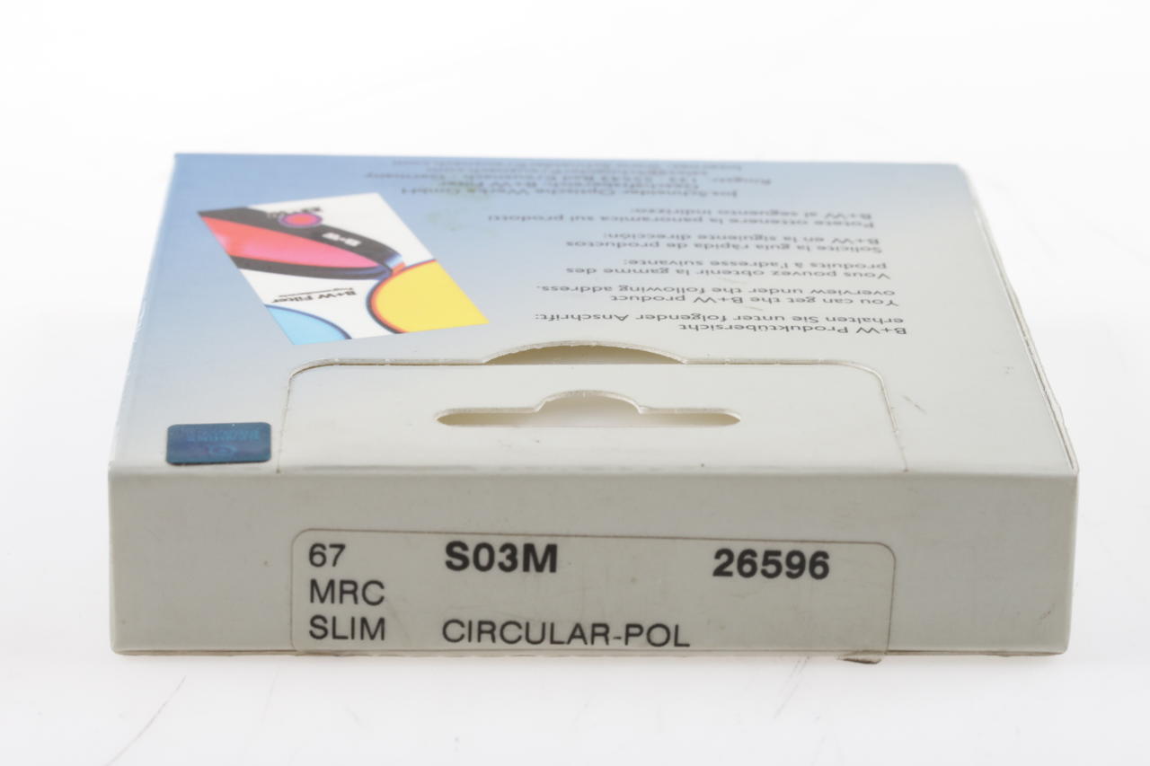 B+W POL Cirkular MRC Slim S03M Filter 67mm
