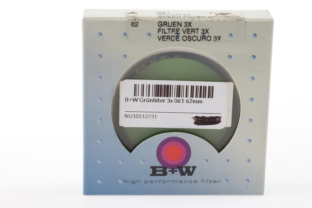 B+W Grünfilter 3x 061 62mm