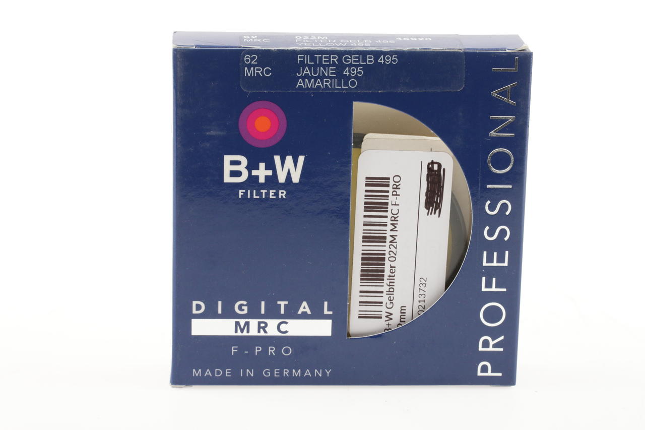B+W Gelbfilter 022M MRC F-PRO 62mm