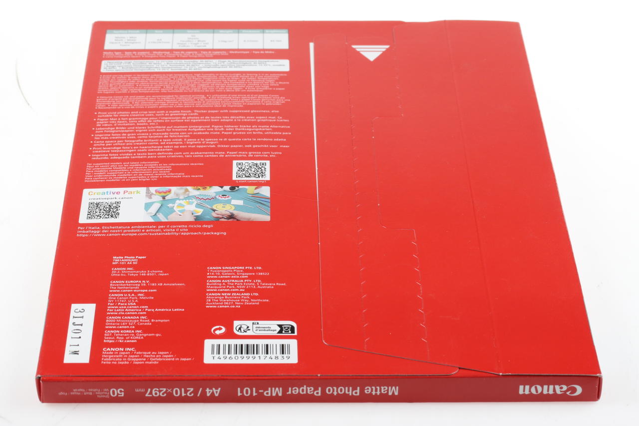 Canon Druckerpapier MP-101 Matte Photo Paper A4 50 Blatt - 2 Packungen